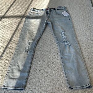 NWT Guess Men's Light Blue Skinny Scotch Fit Distressed Jeans 29x30